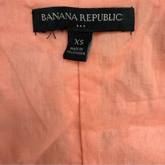 Banana Republic Orange Peach Floral Burn Out Tank Top Peachy Keen Womens Size XS - Picture 3 of 7